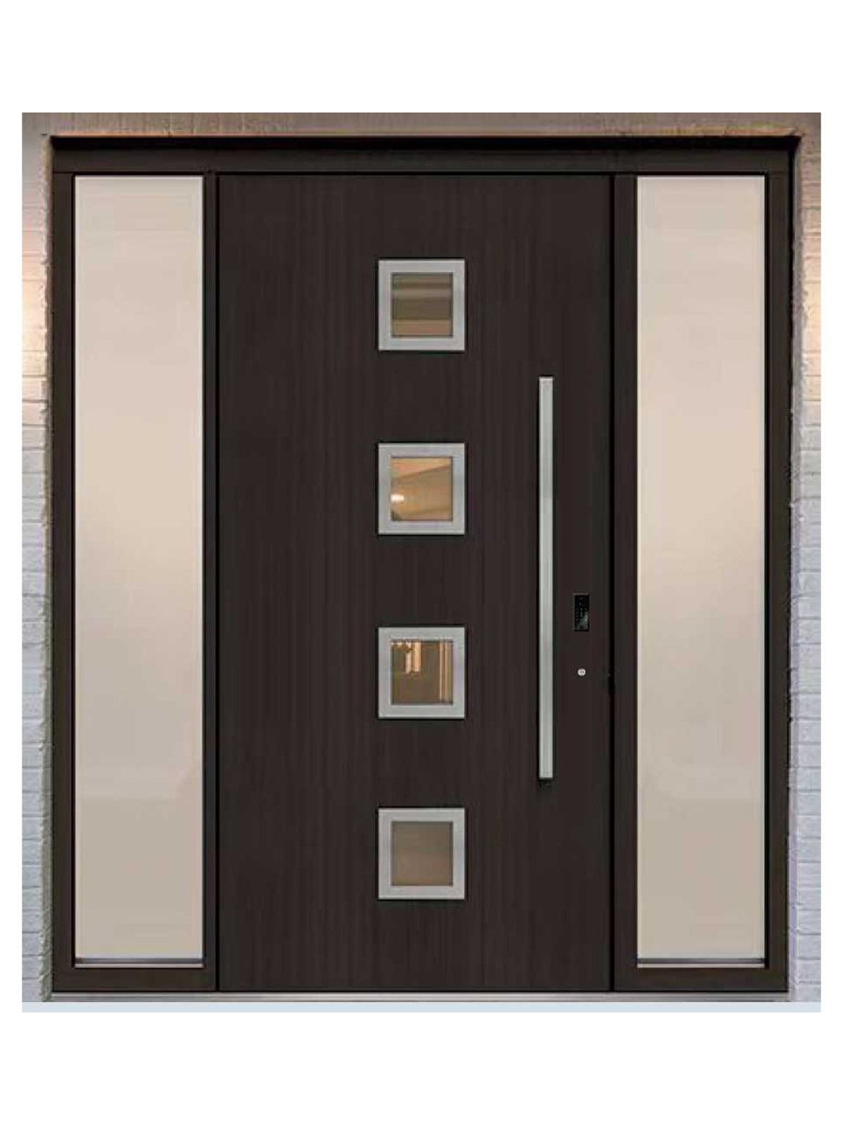 Colour and glass accent door with windows
