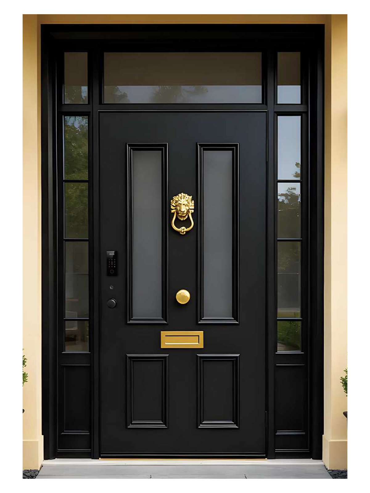 Transom and sidelight door combination