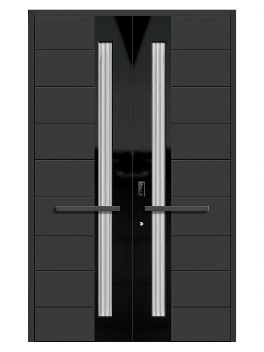 Glass-integrated Low-E double door style