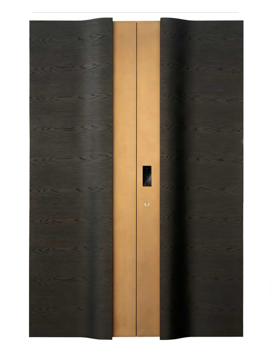 Retro metallic double door style