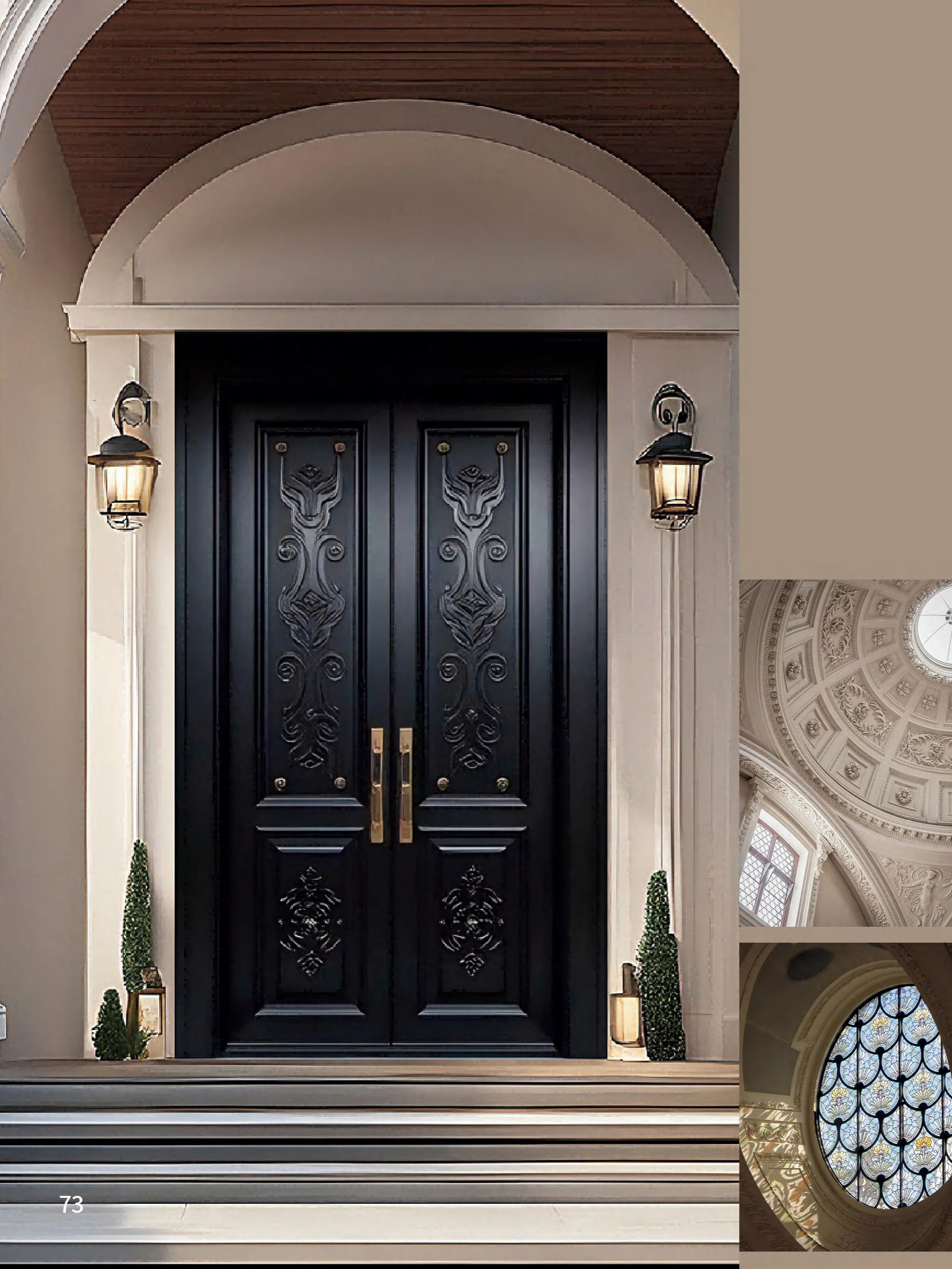 European classic arch style door