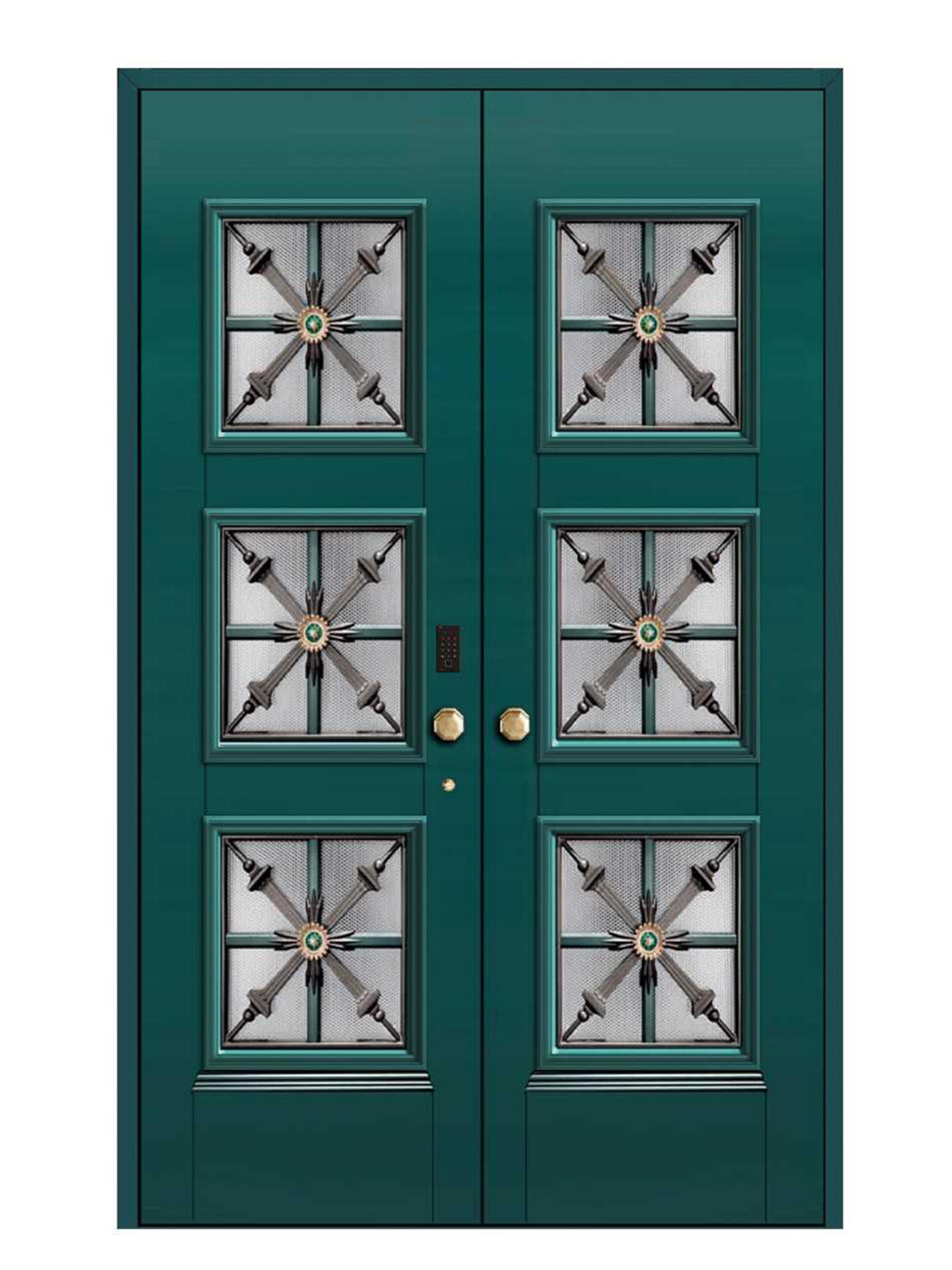 Retro art style European door