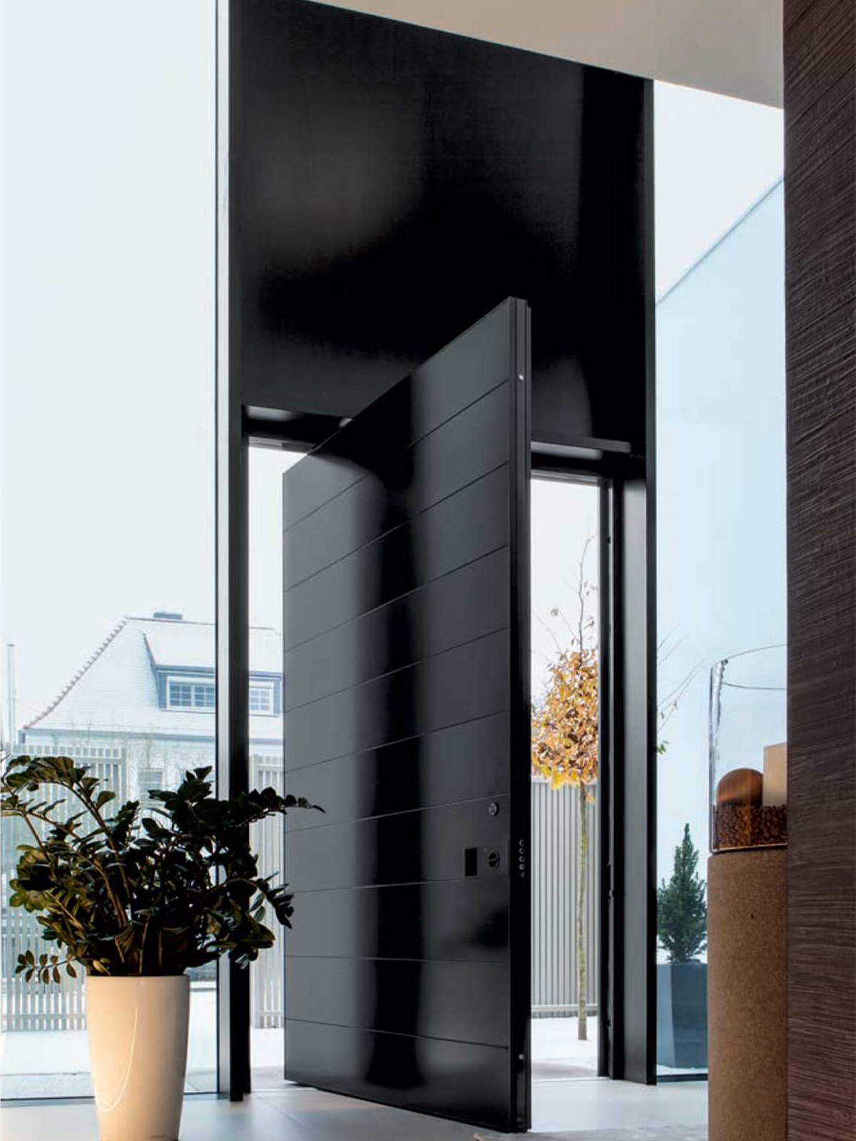 Extra-high pivot door style