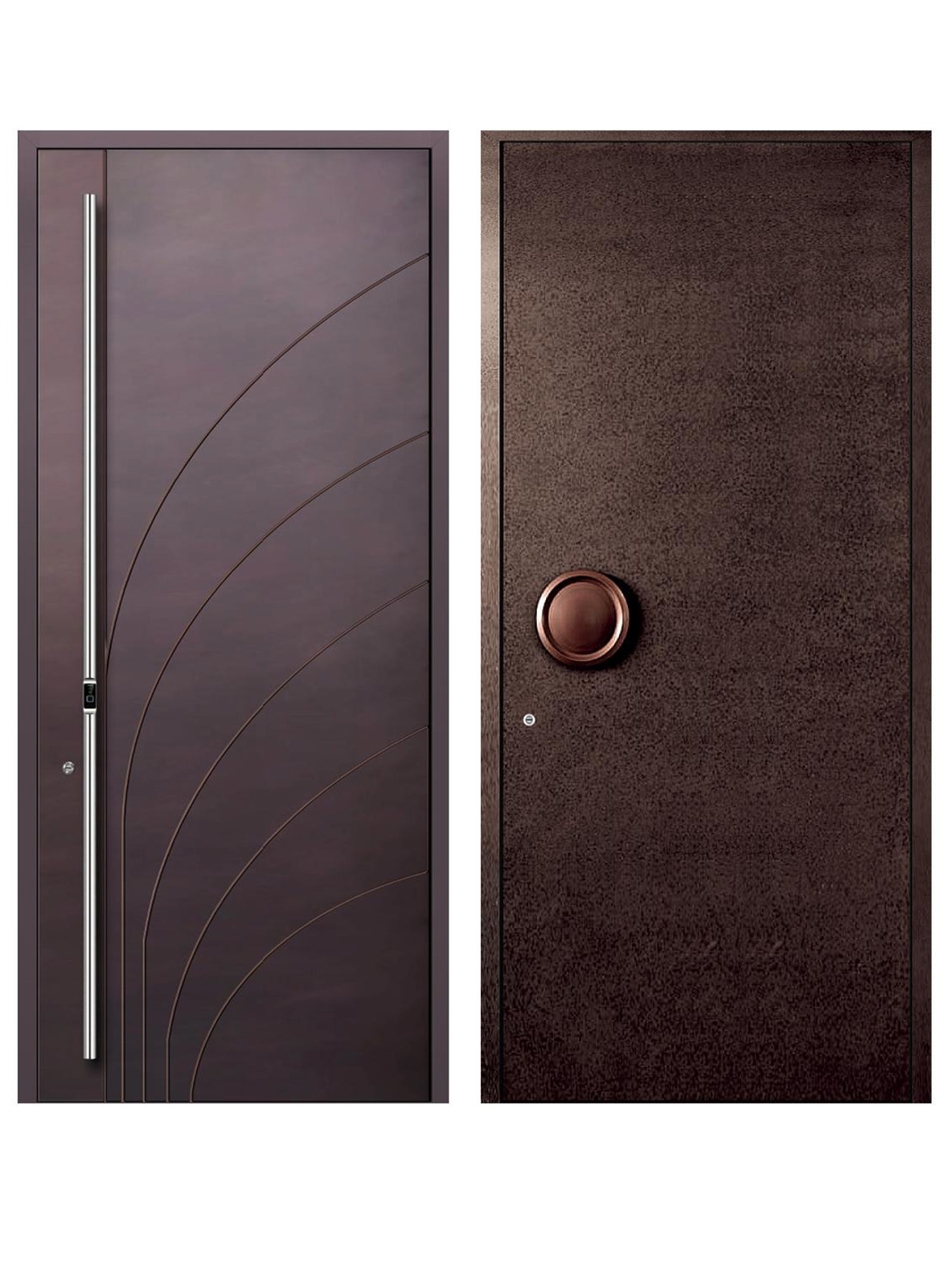 Carved and textured single door style