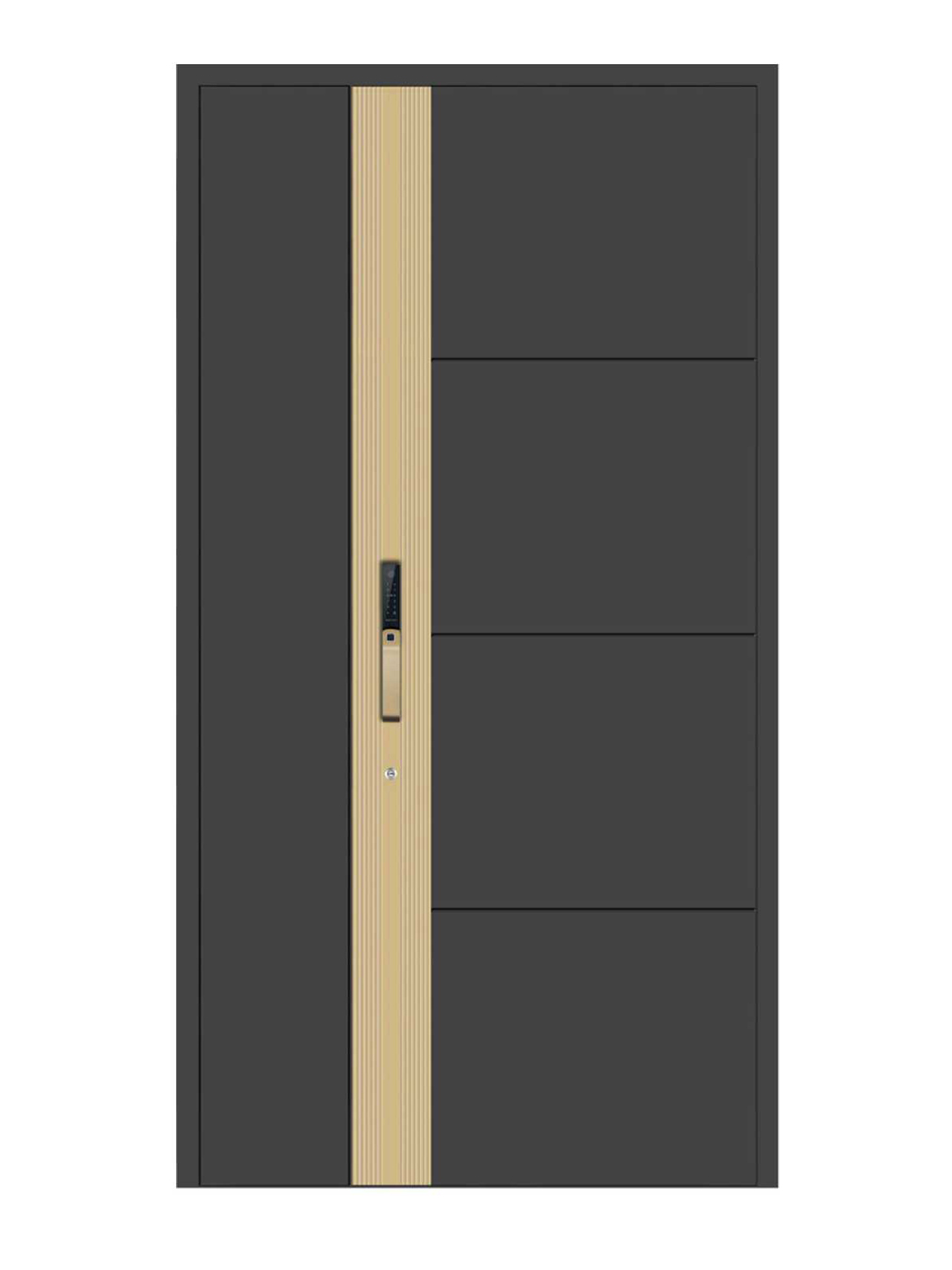 Smart handle unequal double door style